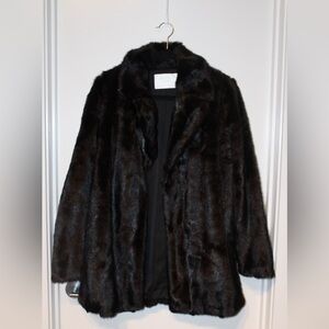 Faux fur brown/black jacket